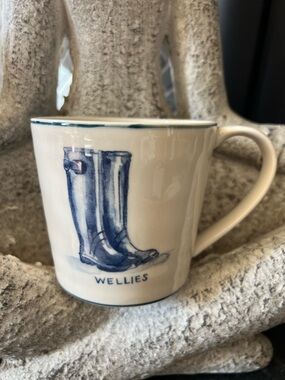 Anthropologie Molly Hatch Wellies Ceramic Mug Cottage Farmhouse EUC